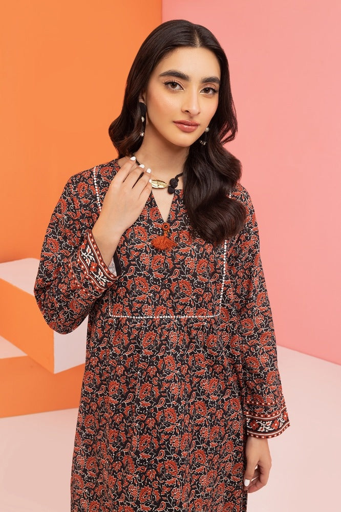 Khaddar Printed Shirt And Trouser