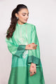 Needle Craft Raw-Silk Printed Embroidered Shirt