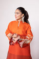 Needle Craft Raw-Silk Printed Embroidered Shirt