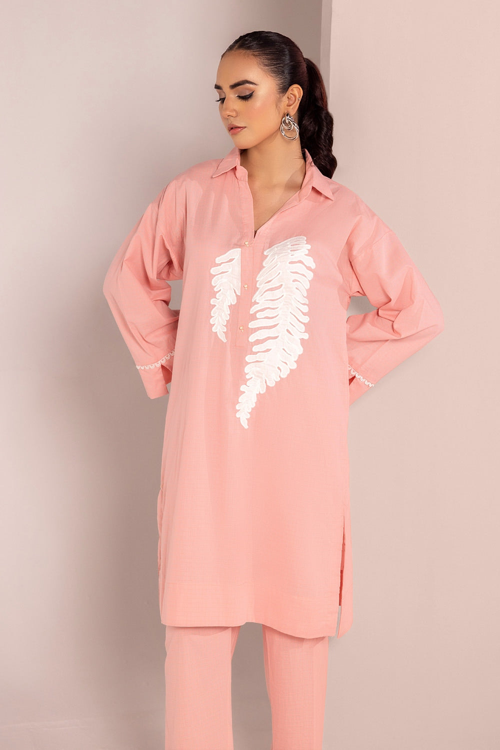 The Loom Yarn Dyed Embroidered Shirt And Trouser
