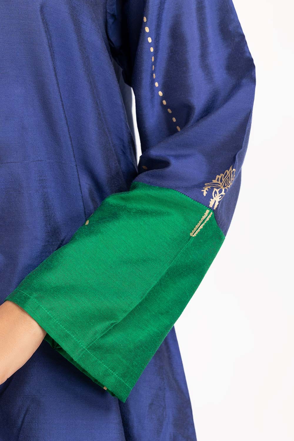 Color Block Yarn Dyed Block Printed Shirt And Trouser