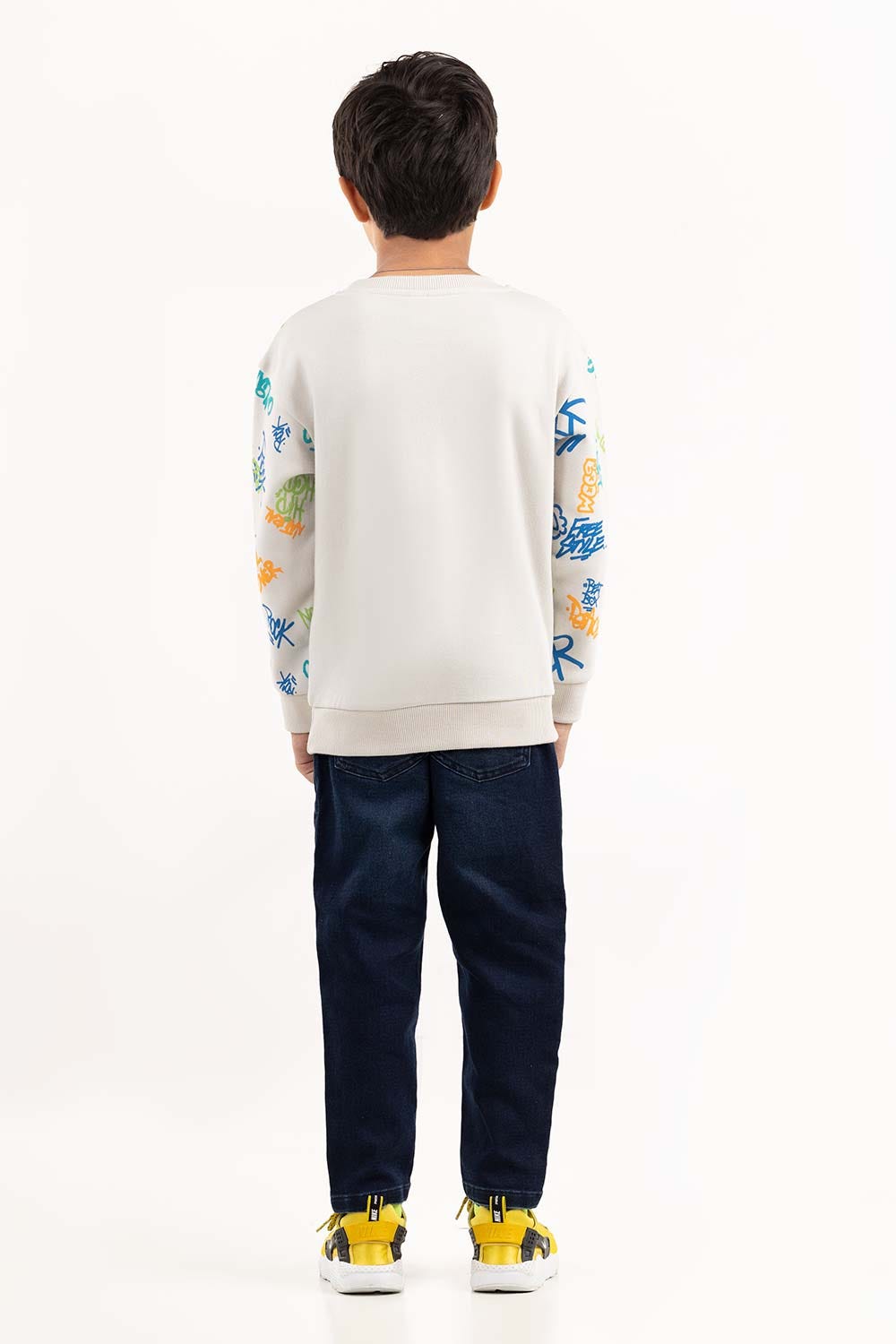 Junior Boy White Sweatshirt