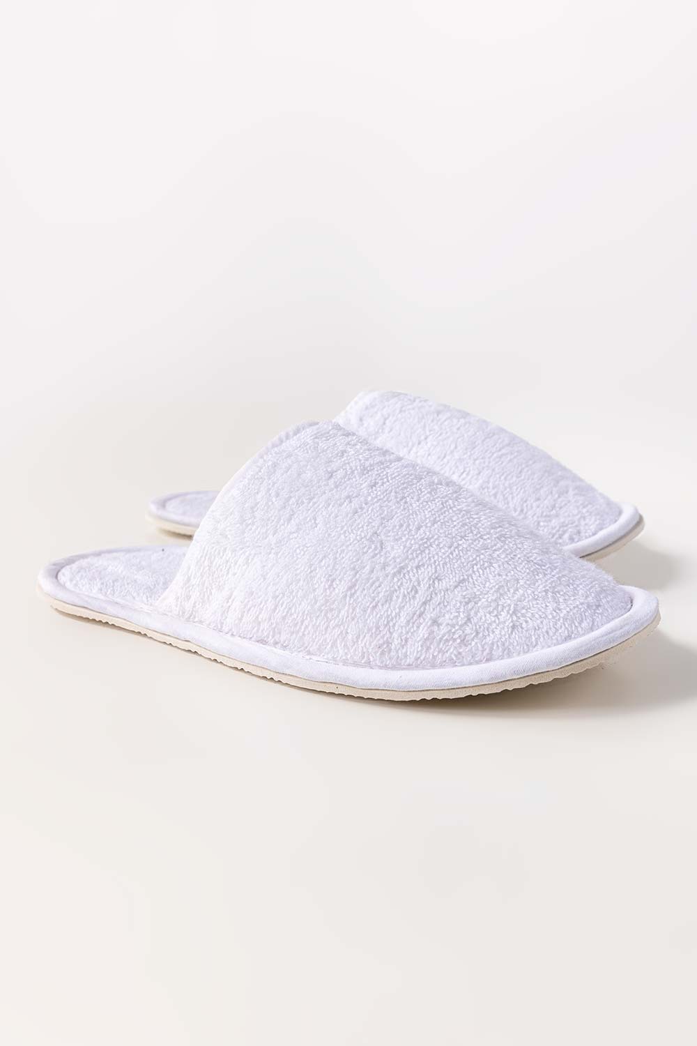 White Terry Slippers