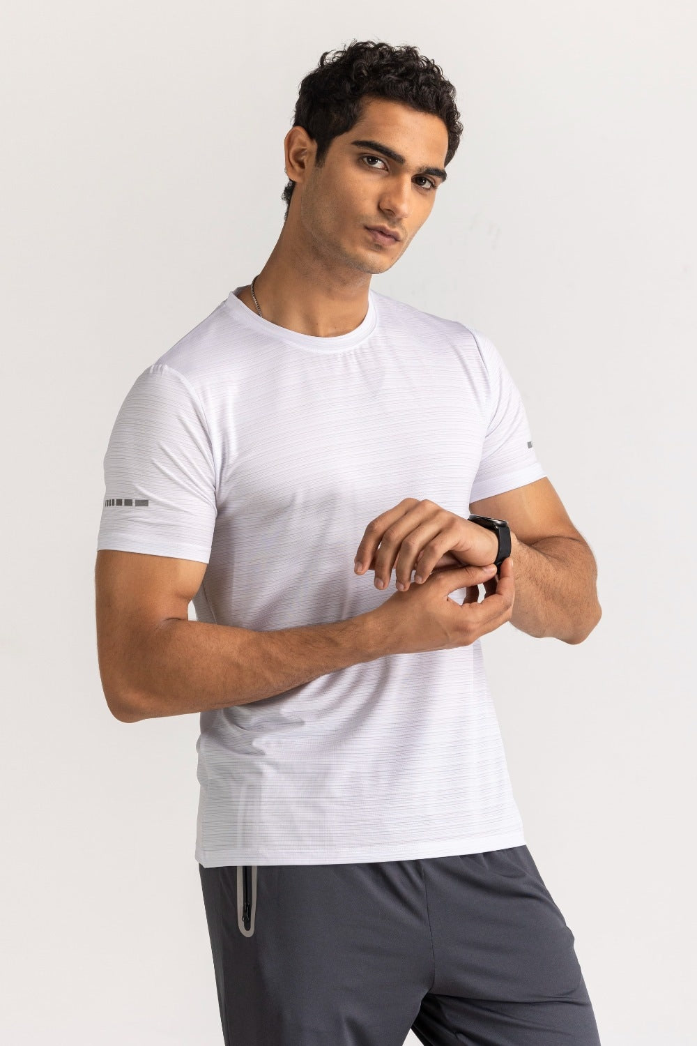 White Textured Tee