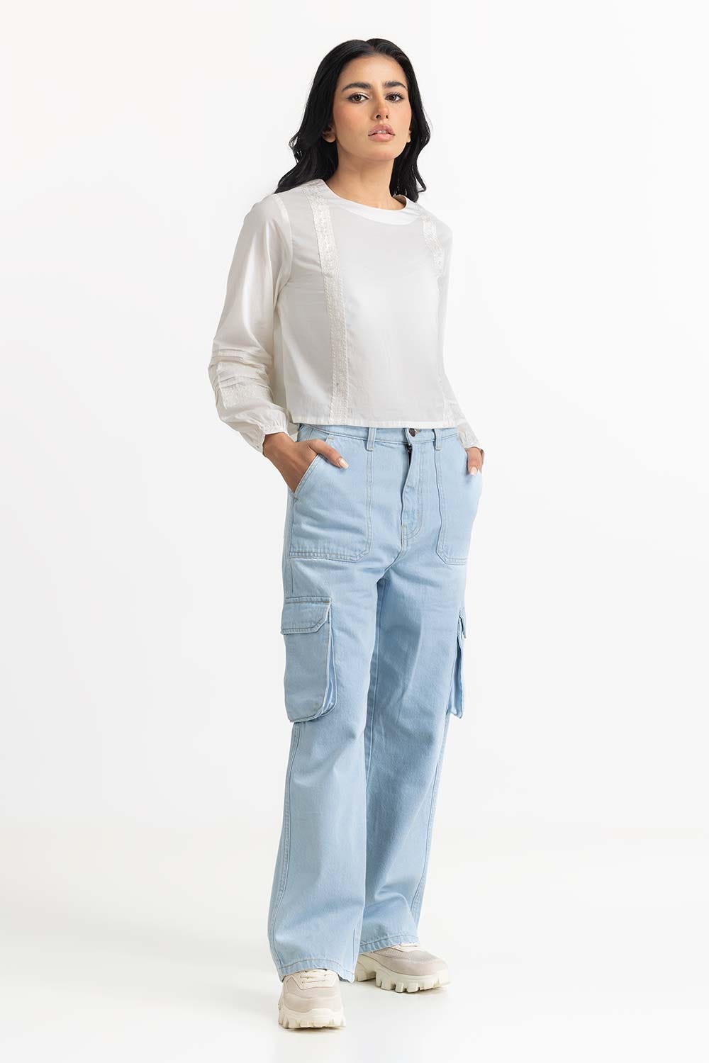 White Woven Blouse