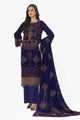3 Piece Unstitched Embroidered Velvet Suit with Embroidered Velvet Dupatta
