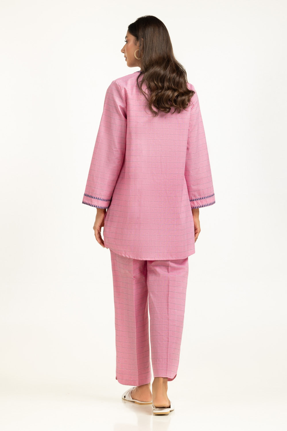 Yarn-Dyed Embroidered Co-Ord Set