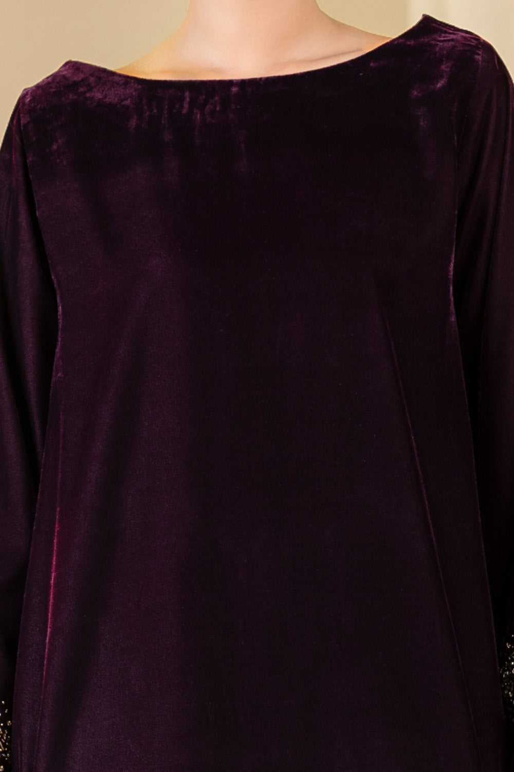 Velvet Embellished Shirt And Dyed Trouser