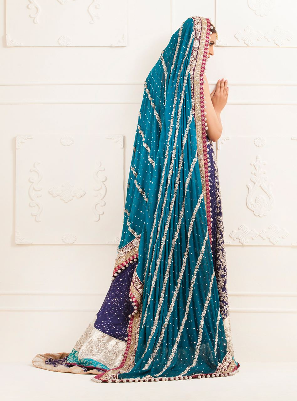Navy Blue Mesuri Front Open Dress