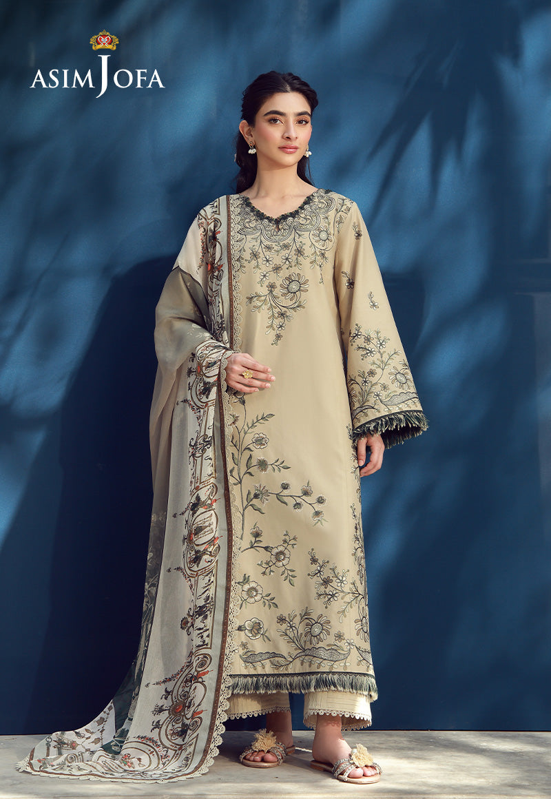 AJMUB-03 Embroidered Cambric Stitched 3 Pcs