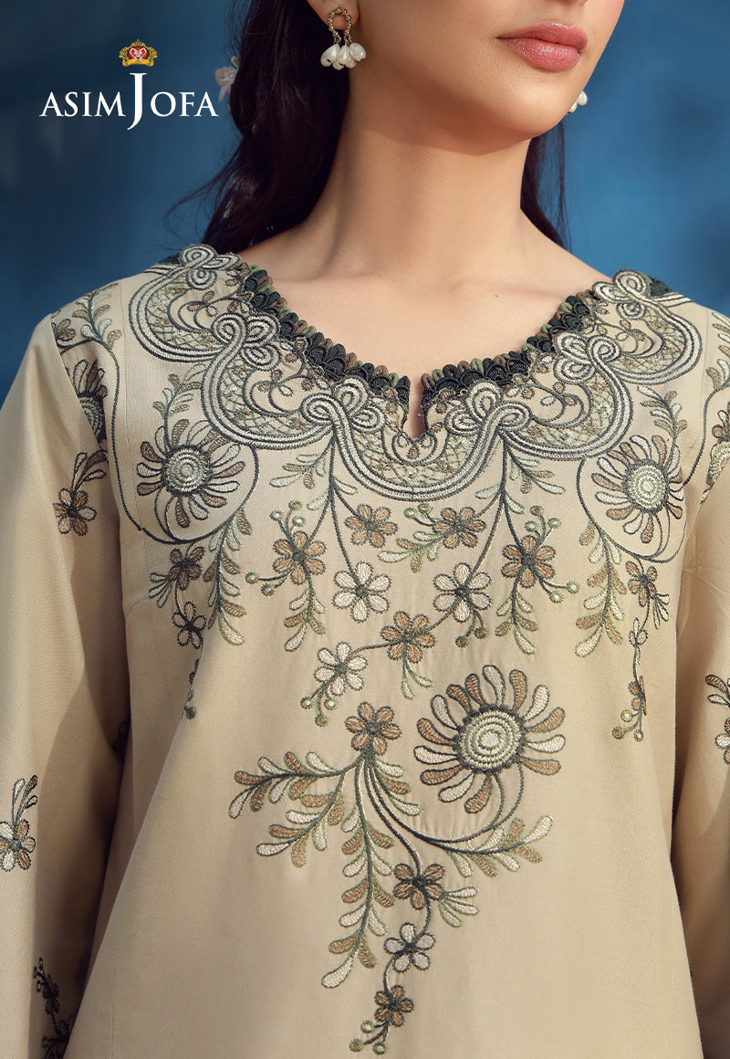 AJLFFB-15 Embroidered Chiffon Stitched 3 Pcs