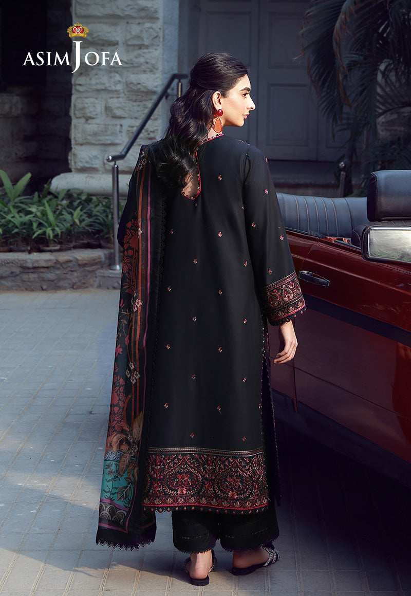 AJULD-05 Embroidered Boski Silk Unstitched 3 Pcs