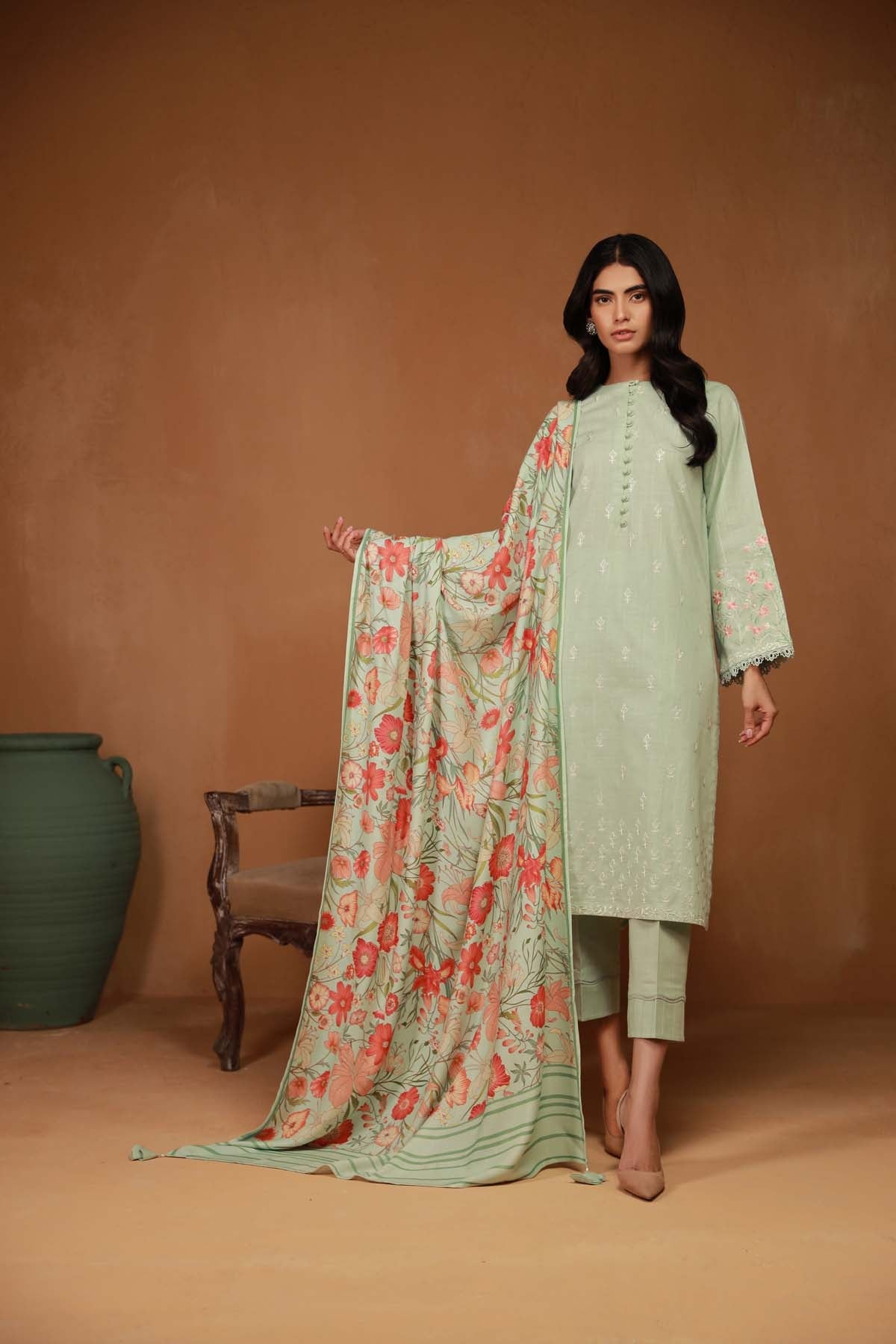 Embroidered Net Fabric (2Pcs) | LF-902
