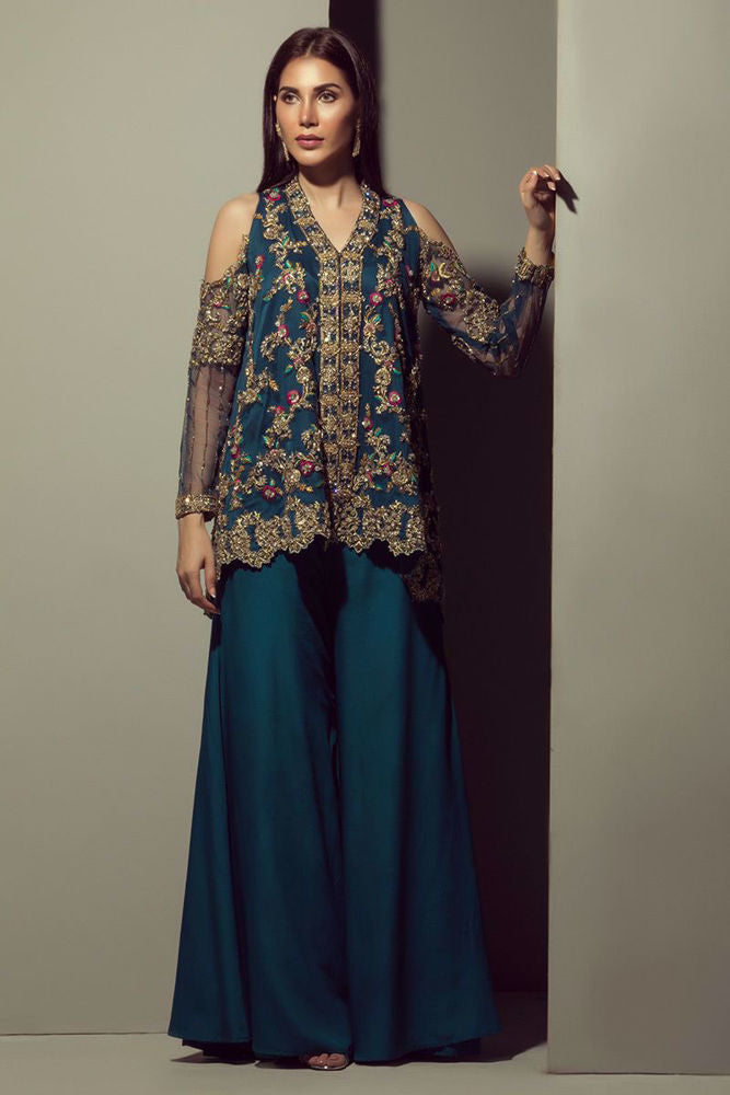 Teal net shirt