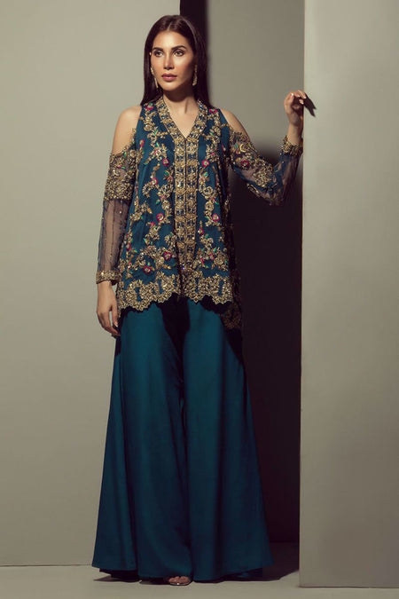 Teal net shirt