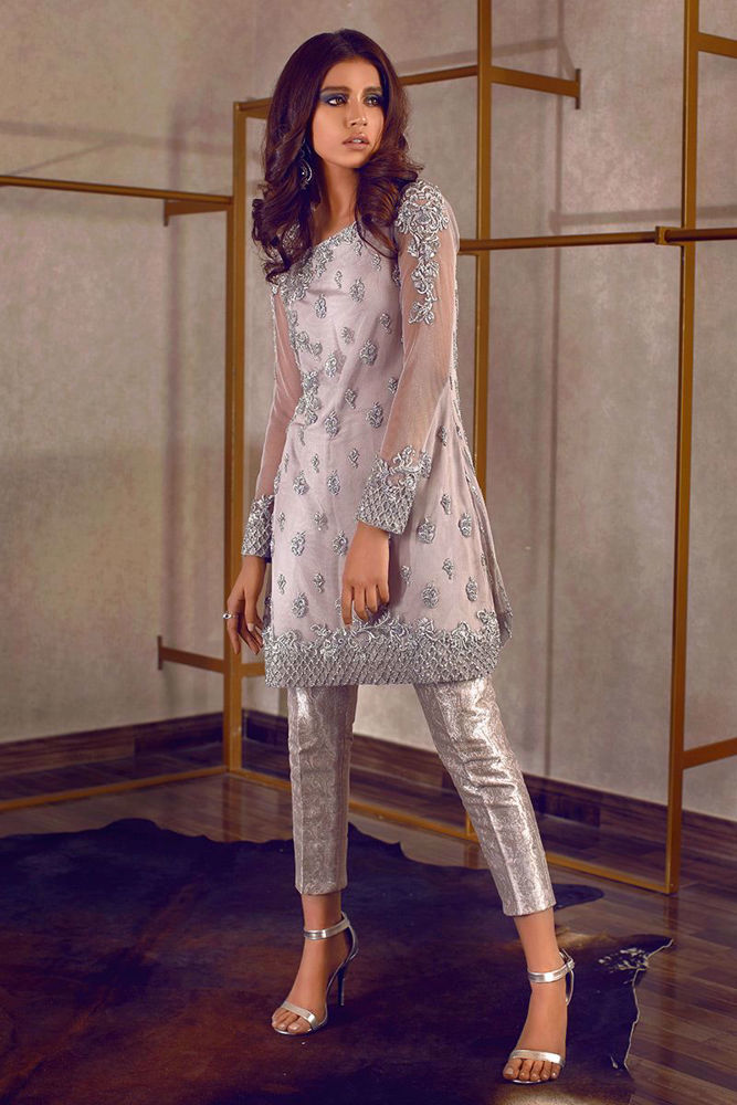 Lavender net shirt