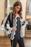 Black and white jacket set