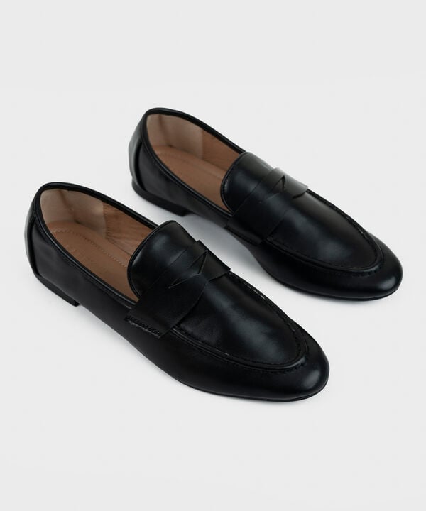 BLACK PENNY LOAFERS