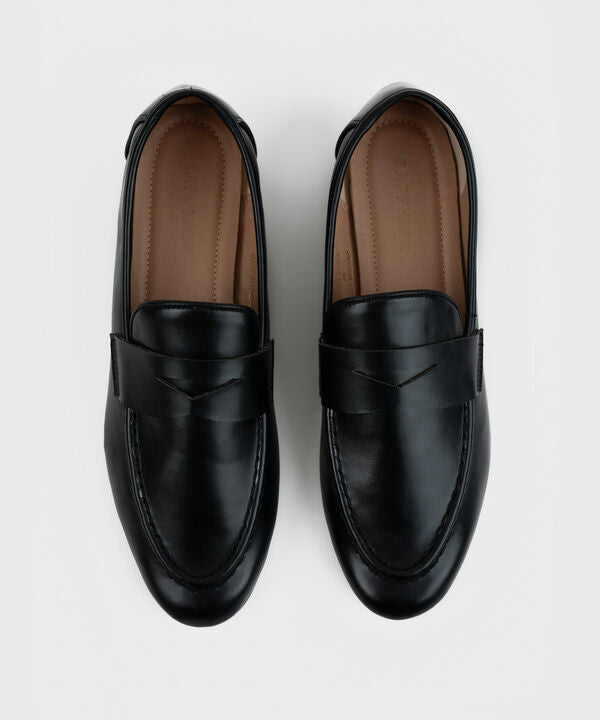 BLACK PENNY LOAFERS