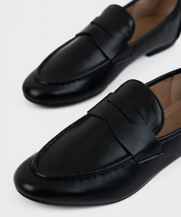 BLACK PENNY LOAFERS
