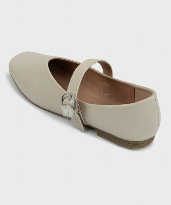 BEIGE BALLERINA FLATS