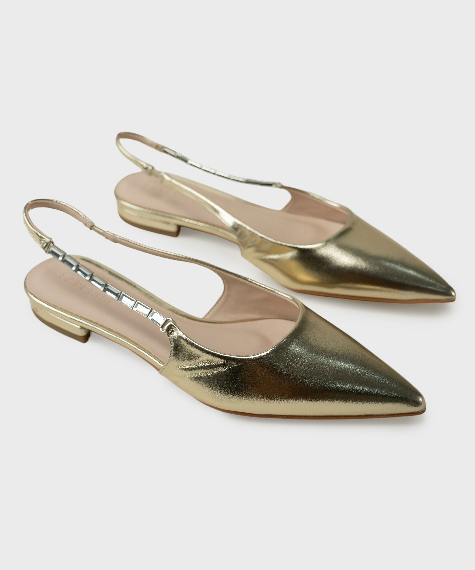 Gold Slingback Flats 0000SL260016