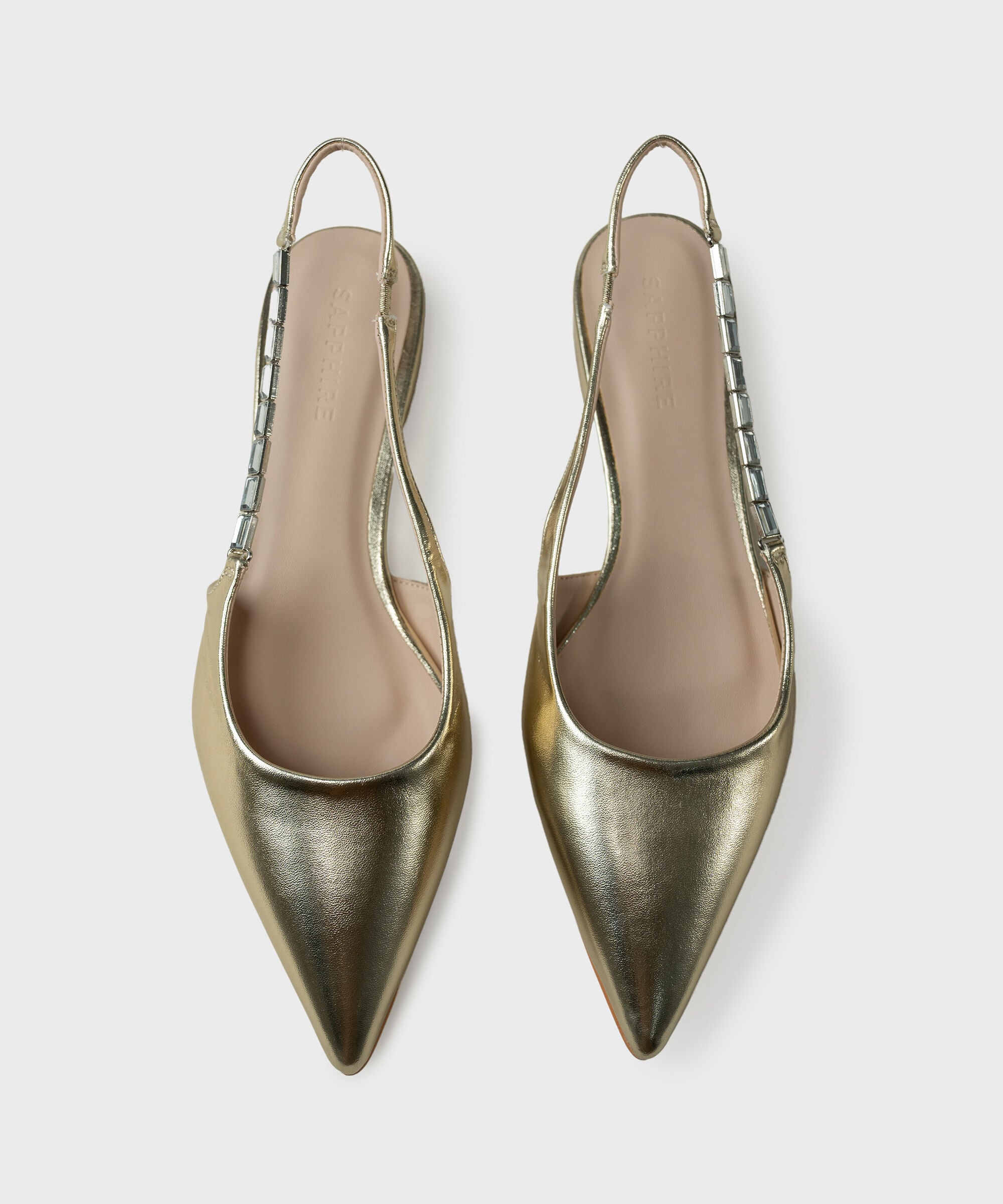 Gold Slingback Heels