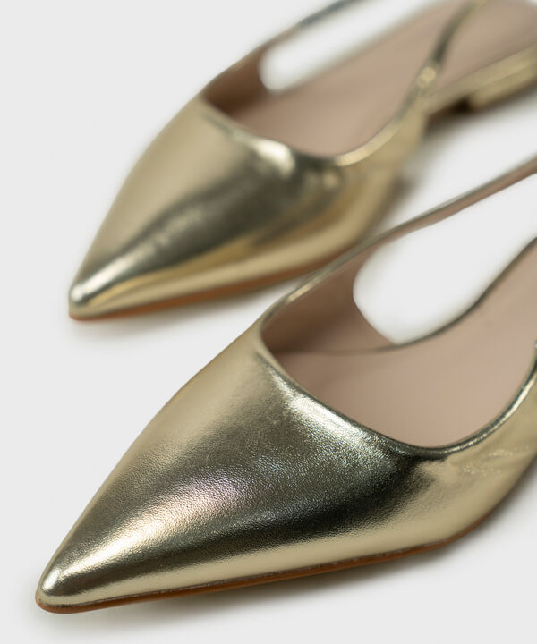 Gold Slingback Flats