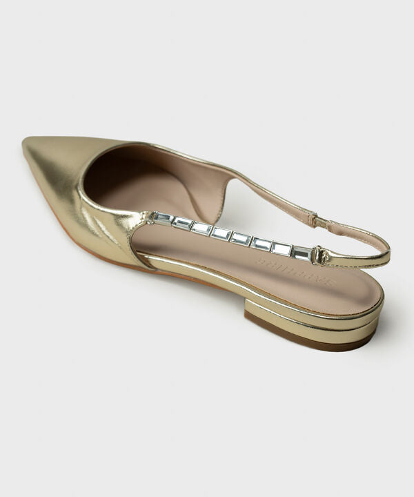 Gold Slingback Flats