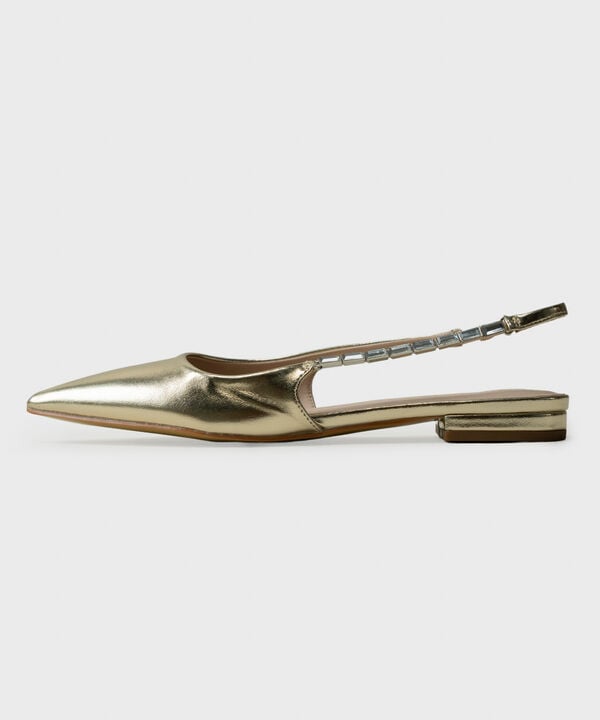 Gold Slingback Flats