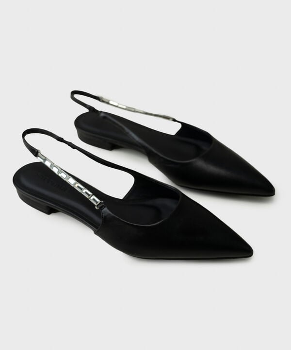 Black Slingback Flats