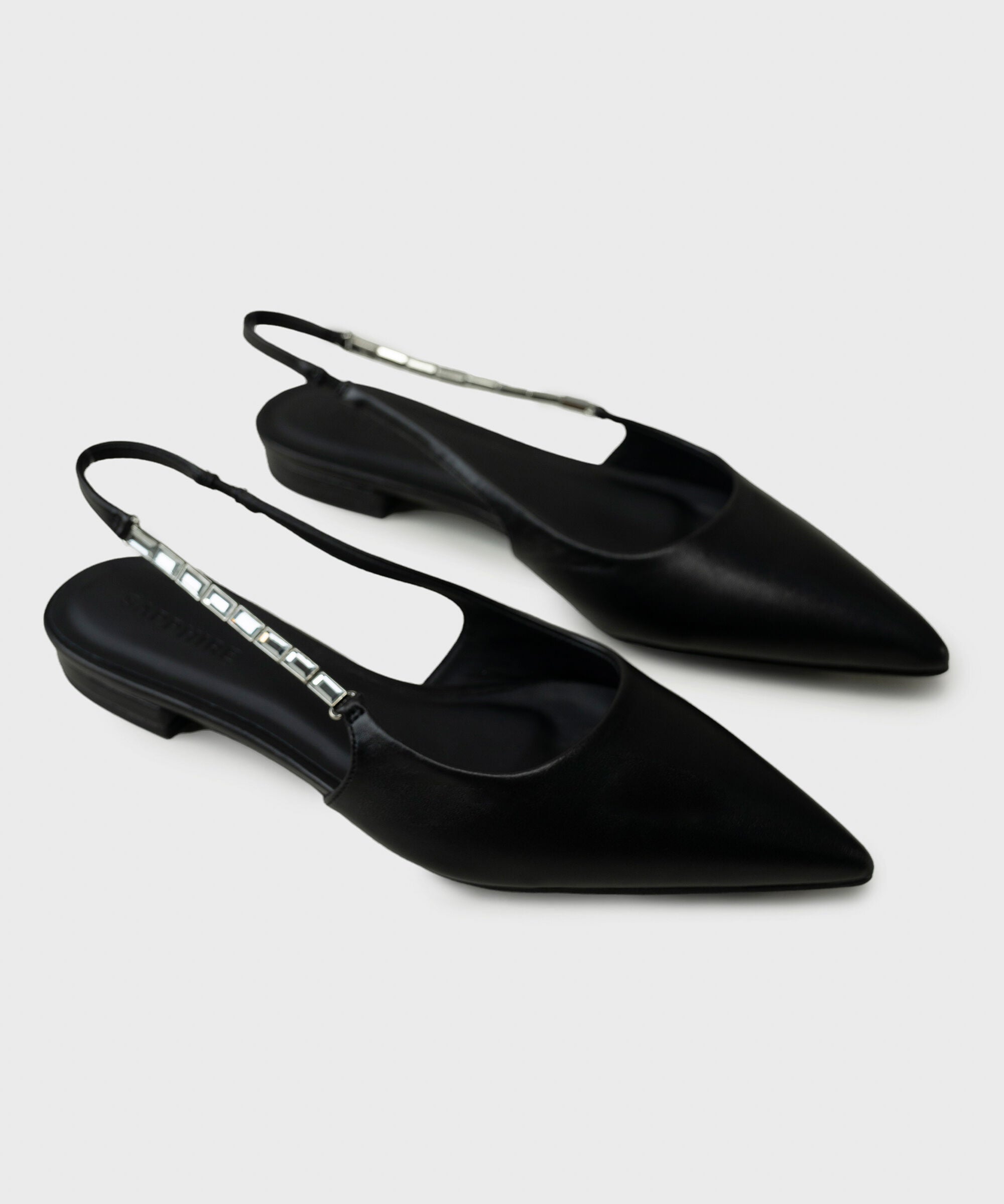 Black Slingback Flats 0000SL260017