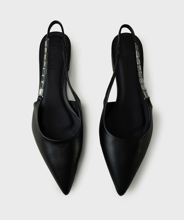Black Slingback Flats