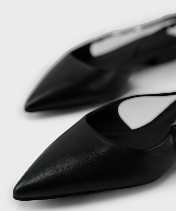 Black Slingback Flats