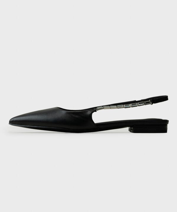 Black Slingback Flats