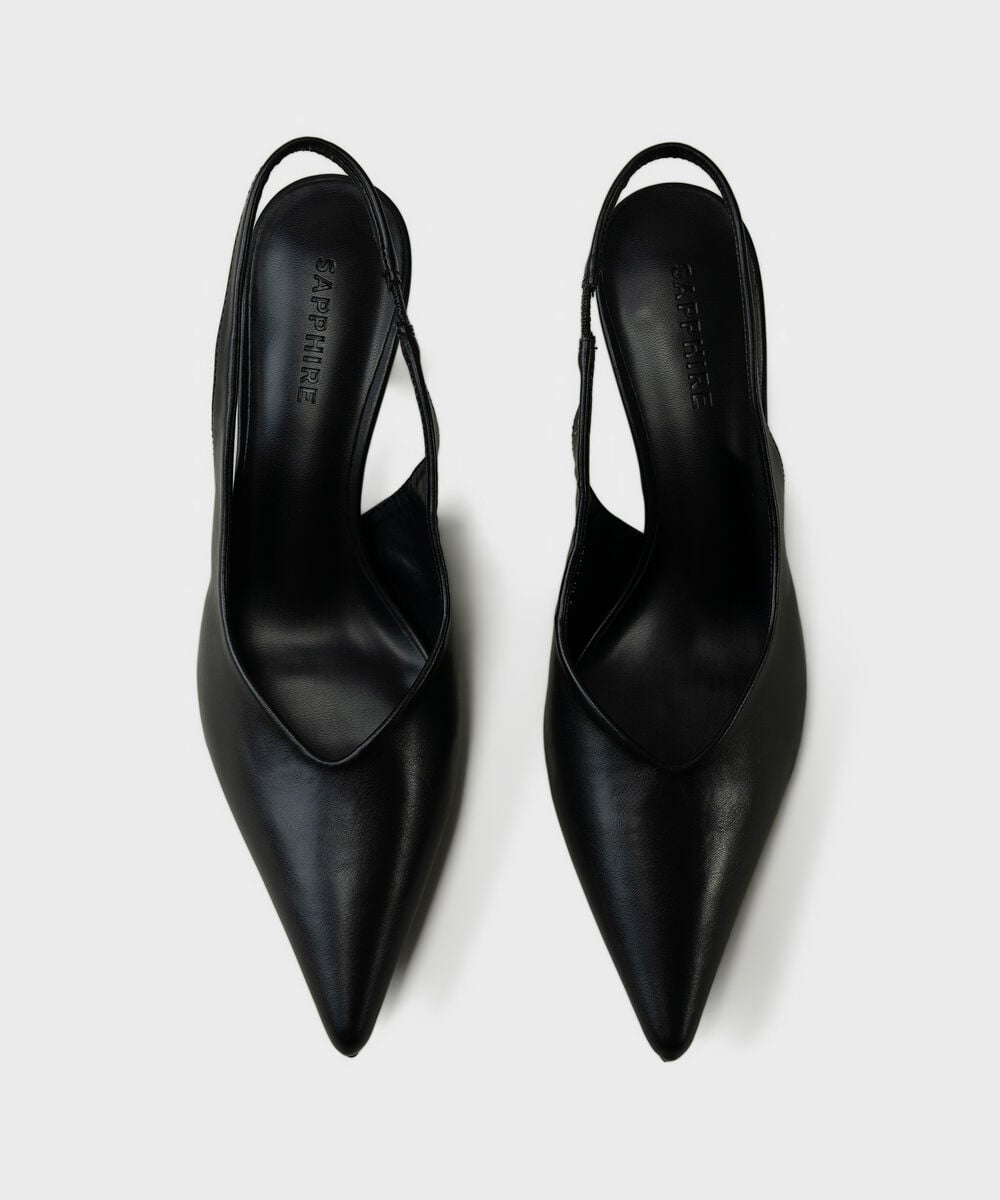 Black Slingback Heels 0000SL260018
