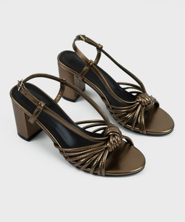 BRONZE BLOCK HEEL
