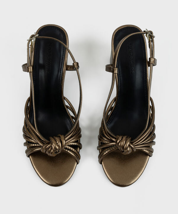BRONZE BLOCK HEEL