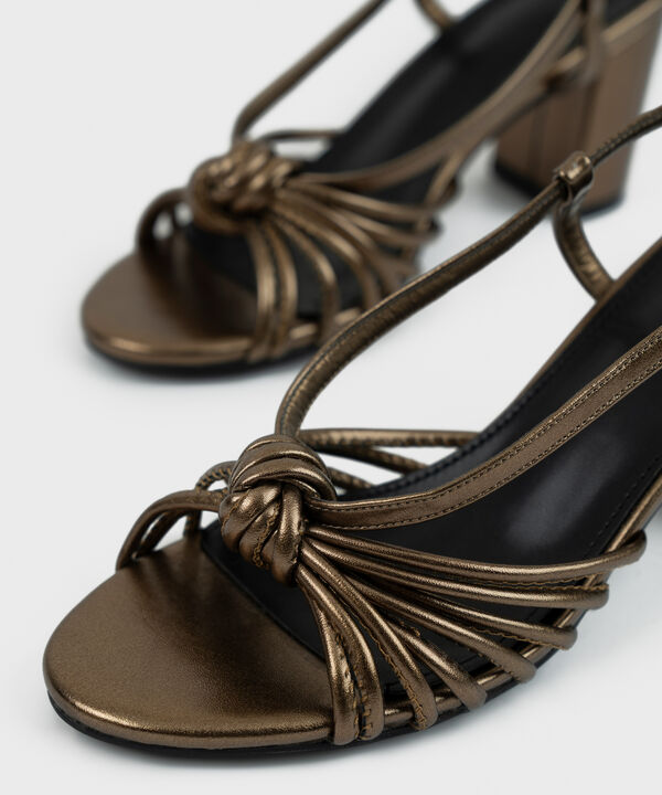 BRONZE BLOCK HEEL