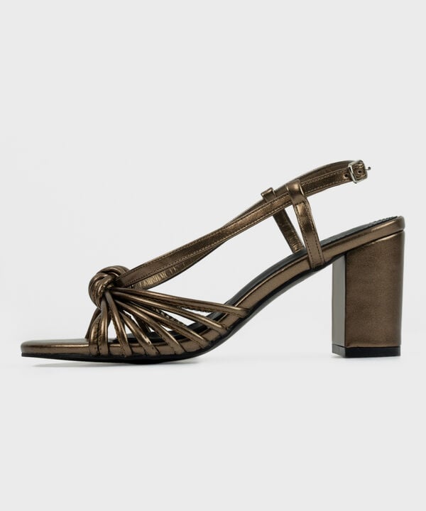 BRONZE BLOCK HEEL