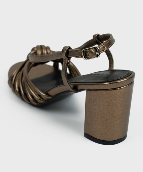 BRONZE BLOCK HEEL