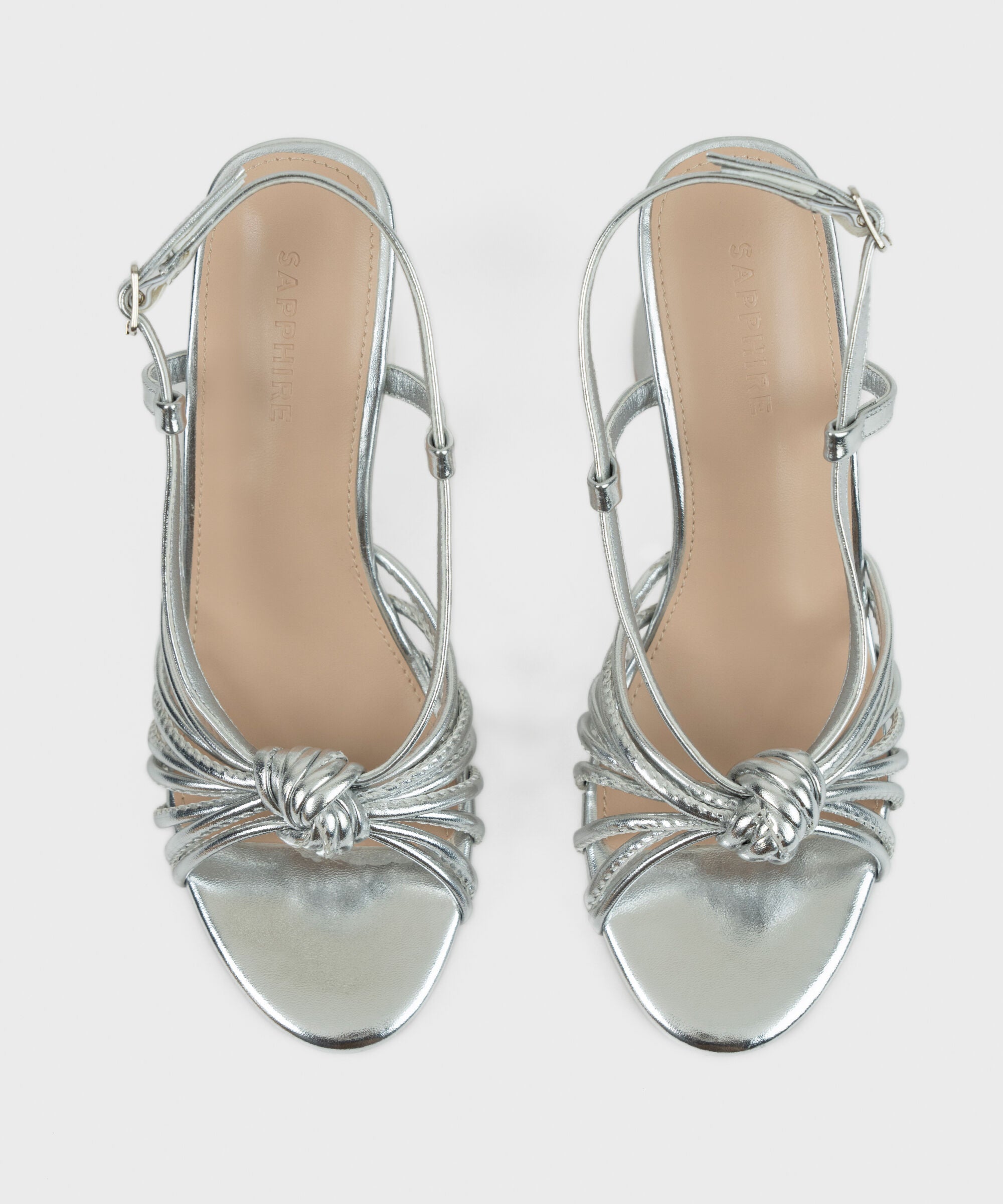 SILVER BLOCK HEEL
