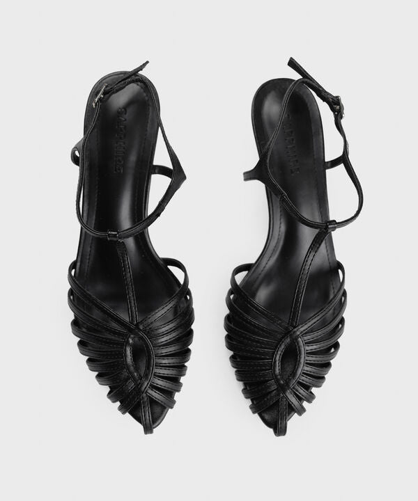 BLACK KITTEN HEELS