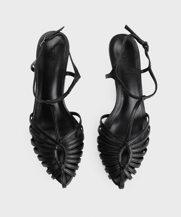 BLACK KITTEN HEELS