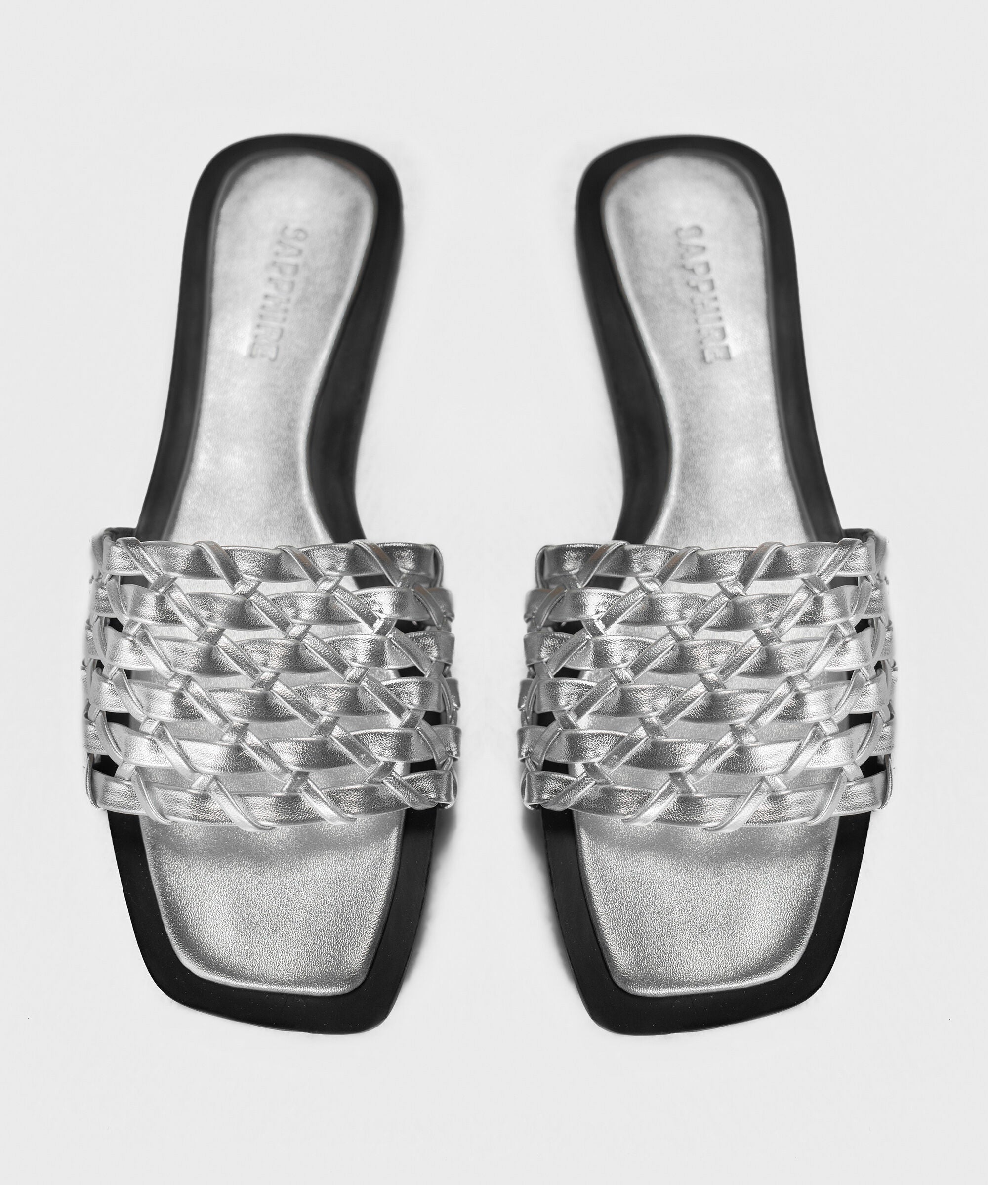 SILVER BRAIDED SANDALS 0000SL260036