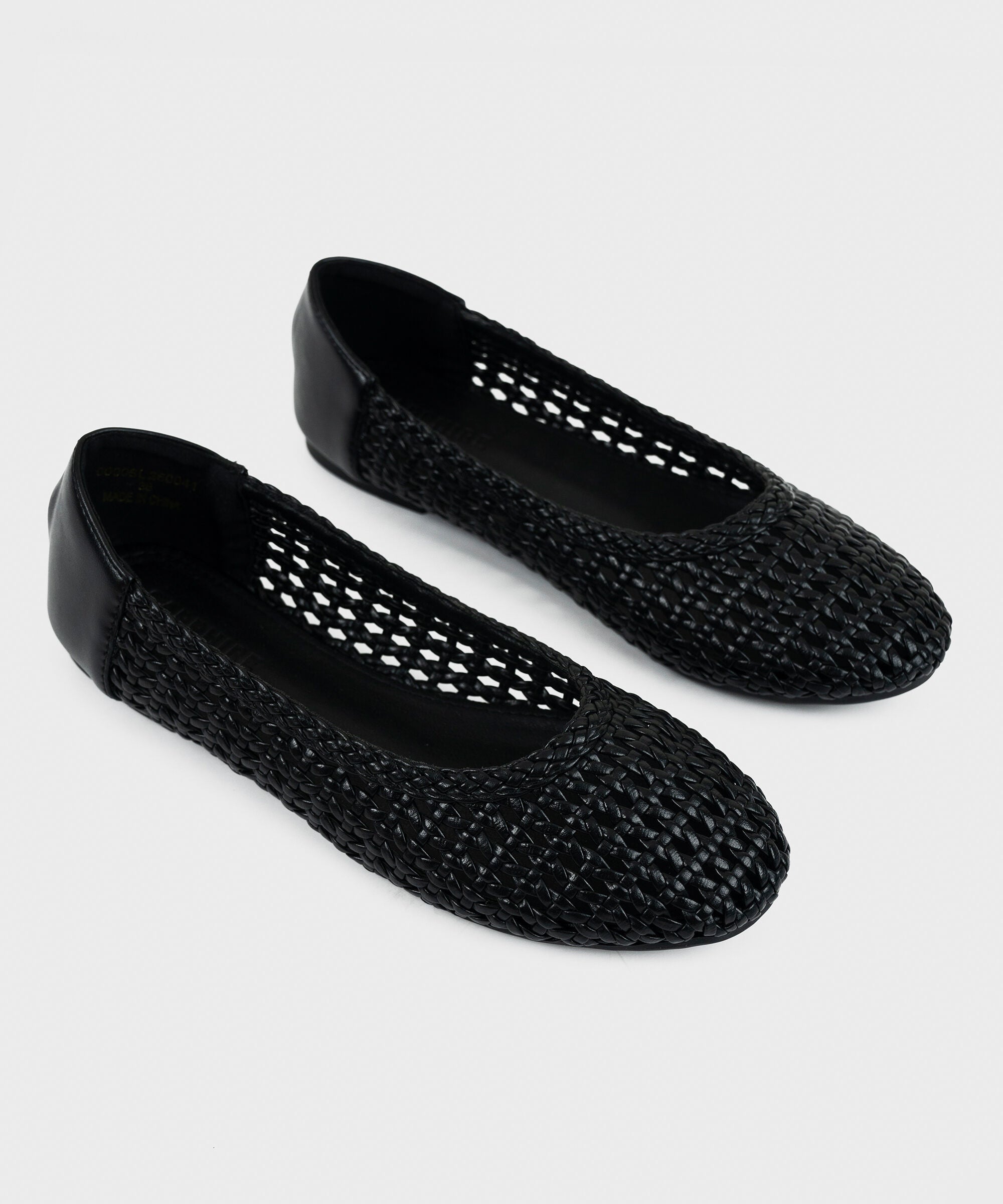 Black Knit Ballet Flats 0000SL260041