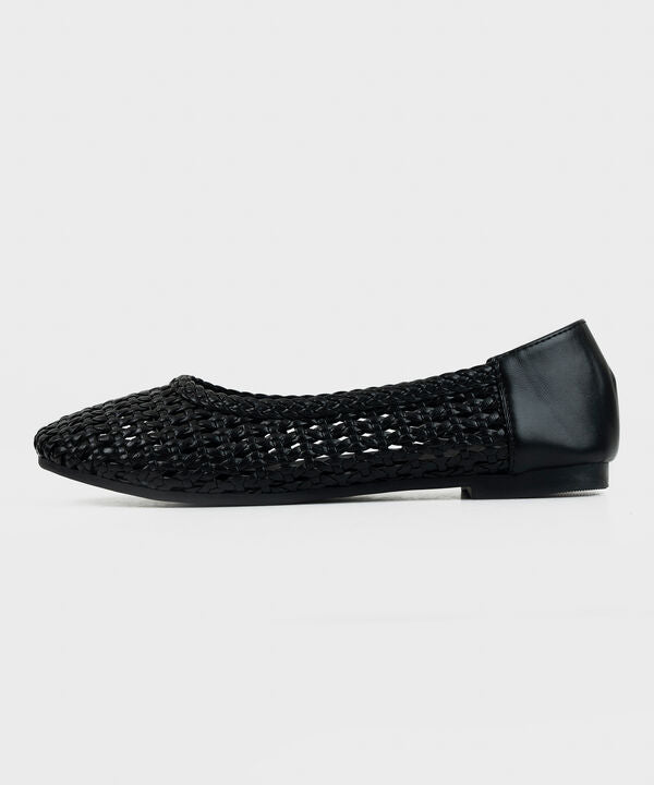 Black Knit Ballet Flats