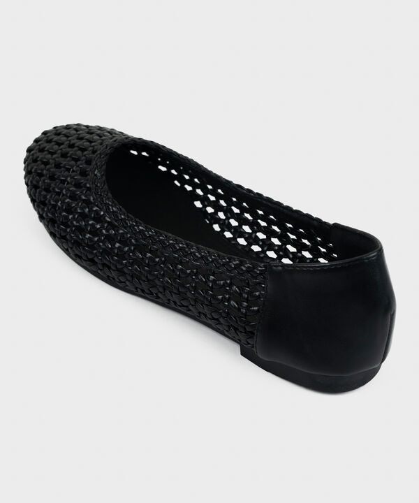 Black Knit Ballet Flats