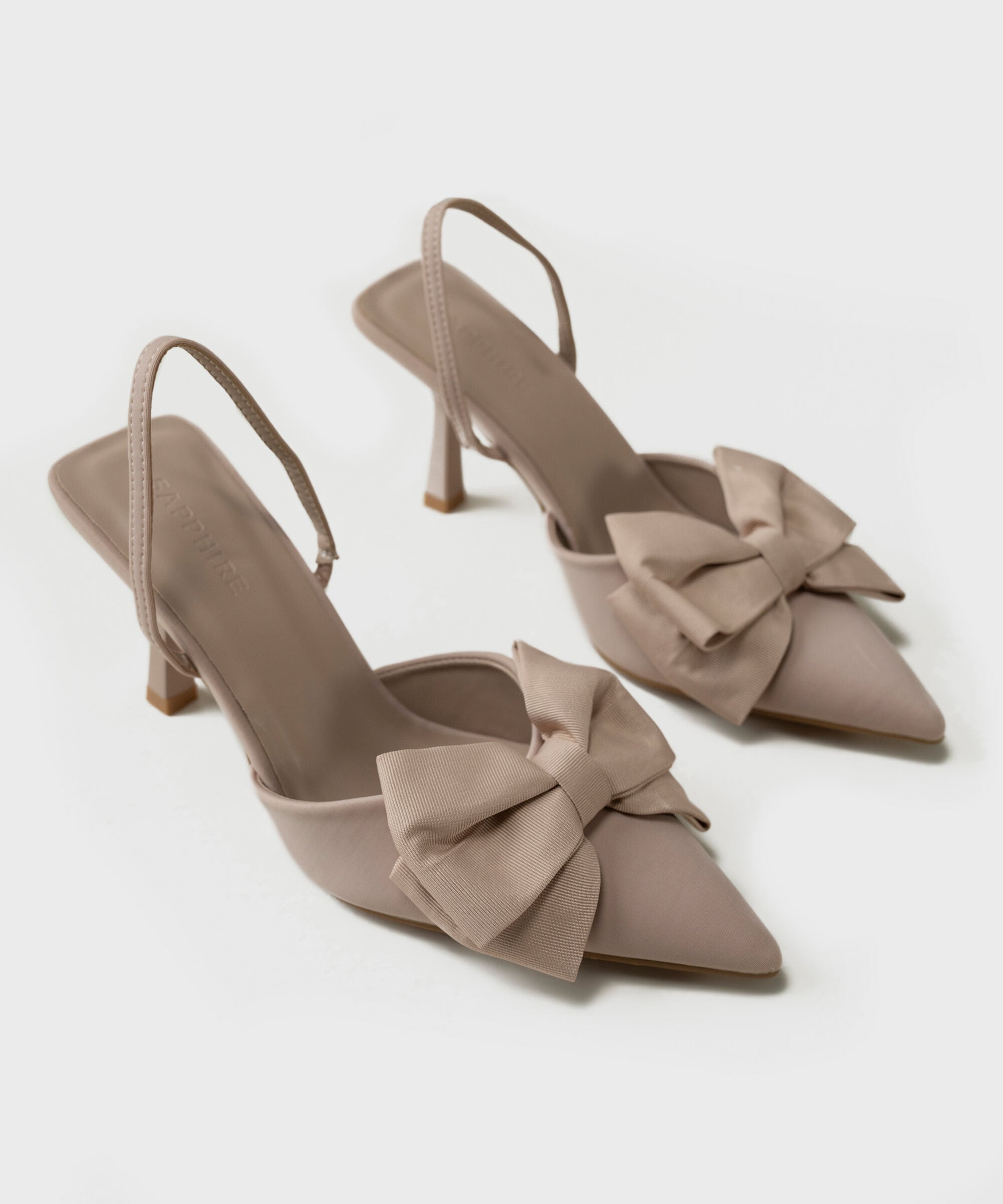 Beige Slingback Heels 0000SL260045