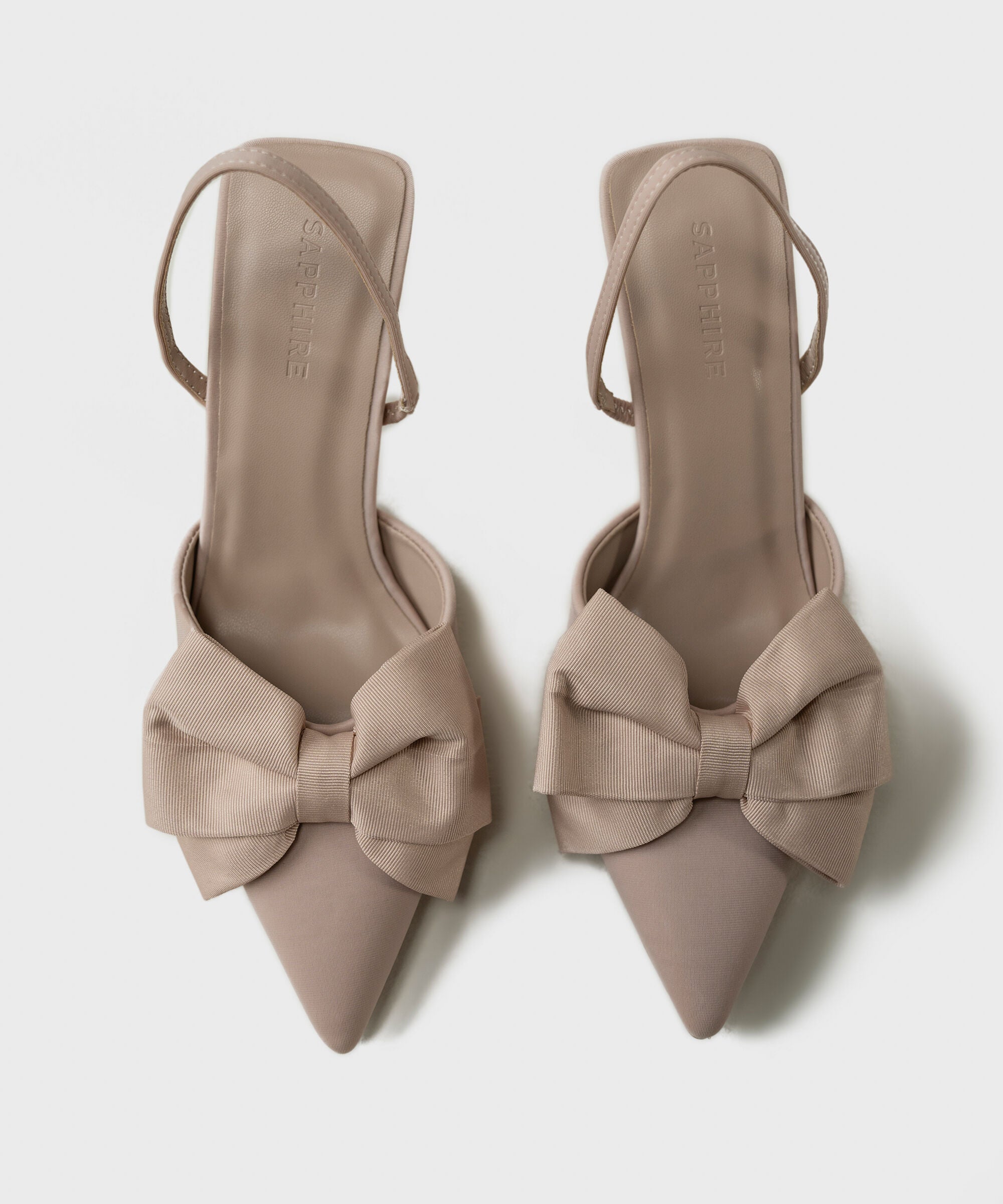 Beige Slingback Heels